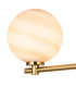 Tivoli Short Arm Wall Light 2 Light G9 IP44 Brass Gold/Brown Round Marble Effect Glass-5
