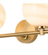 Tivoli Short Arm Wall Light 2 Light G9 IP44 Brass Gold/Brown Round Marble Effect Glass-6