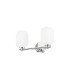 Tivoli Short Arm Wall Light 2 Light G9 IP44 Polished Chrome/Opal Smooth Tubular Glass-4