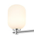 Tivoli Short Arm Wall Light 2 Light G9 IP44 Polished Chrome/Opal Smooth Tubular Glass-5