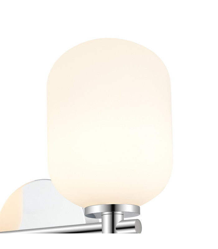 Tivoli Short Arm Wall Light 2 Light G9 IP44 Polished Chrome/Opal Smooth Tubular Glass-7