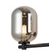 Tivoli Short Arm Wall Light 2 Light G9 IP44 Satin Black/Smoke Smooth Tubular Glass-5