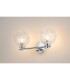 Tivoli Short Arm Wall Light 2 Light G9 IP44 Polished Chrome/Clear Dune Effect Round Glass-3