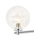 Tivoli Short Arm Wall Light 2 Light G9 IP44 Polished Chrome/Clear Dune Effect Round Glass-5