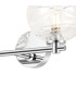 Tivoli Short Arm Wall Light 2 Light G9 IP44 Polished Chrome/Clear Dune Effect Round Glass-6