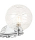 Tivoli Short Arm Wall Light 2 Light G9 IP44 Polished Chrome/Clear Dune Effect Round Glass-7