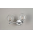 Tivoli Short Arm Wall Light 2 Light G9 IP44 Polished Chrome/Clear Dune Effect Round Glass-8