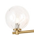 Tivoli Short Arm Wall Light 2 Light G9 IP44 Brass Gold/Clear Waved Round Glass-5