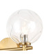 Tivoli Short Arm Wall Light 2 Light G9 IP44 Brass Gold/Clear Waved Round Glass-7