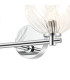 Tivoli Short Arm Wall Light 2 Light G9 IP44 Polished Chrome/Clear Swirl Round Glass-6