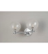 Tivoli Short Arm Wall Light 2 Light G9 IP44 Polished Chrome/Clear Swirl Round Glass-8