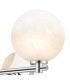 Tivoli Short Arm Wall Light 2 Light G9 IP44 Polished Chrome/White Two-Tone Snow Specks Round Glass-7