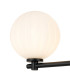 Tivoli Short Arm Wall Light 2 Light G9 IP44 Satin Black/Opal Round Segment Glass-5