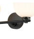 Tivoli Short Arm Wall Light 2 Light G9 IP44 Satin Black/Opal Round Segment Glass-6