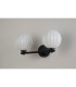 Tivoli Short Arm Wall Light 2 Light G9 IP44 Satin Black/Opal Round Segment Glass-8