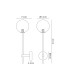 Tivoli Tall Arm Wall Light 1 Light G9 IP44 Brass Gold/Amber Smooth Round Glass-2