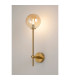Tivoli Tall Arm Wall Light 1 Light G9 IP44 Brass Gold/Amber Smooth Round Glass-3