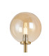 Tivoli Tall Arm Wall Light 1 Light G9 IP44 Brass Gold/Amber Smooth Round Glass-5