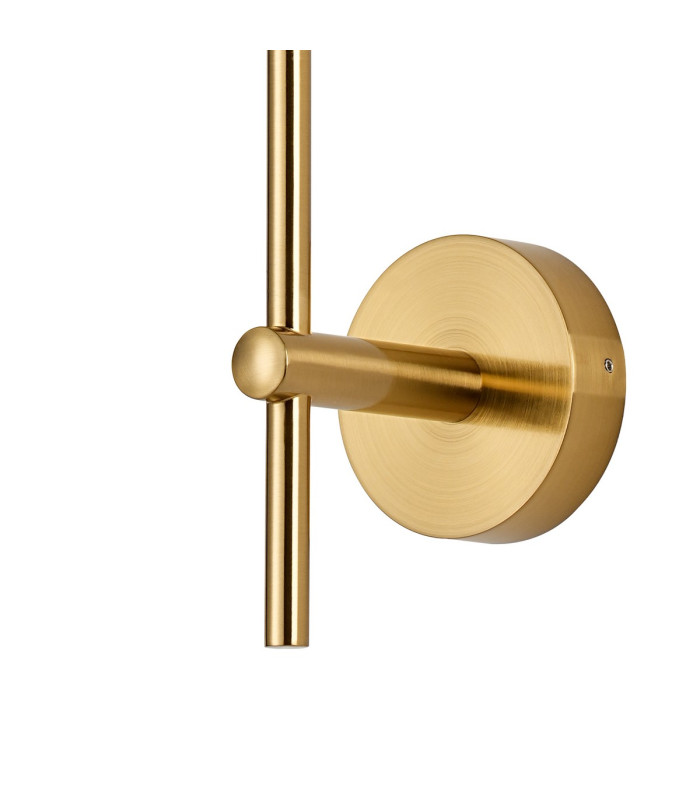 Tivoli Tall Arm Wall Light 1 Light G9 IP44 Brass Gold/Clear Smooth Round Glass-6