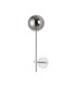 Tivoli Tall Arm Wall Light 1 Light G9 IP44 Polished Chrome/Smoke Smooth Round Glass-4