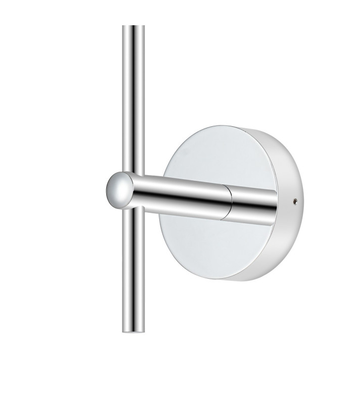 Tivoli Tall Arm Wall Light 1 Light G9 IP44 Polished Chrome/Smoke Smooth Round Glass-6
