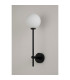 Tivoli Tall Arm Wall Light 1 Light G9 IP44 Satin Black/Opal Smooth Round Glass-7