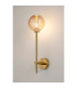 Tivoli Tall Arm Wall Light 1 Light G9 IP44 Brass Gold/Amber Ribbed Round Glass-3