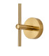 Tivoli Tall Arm Wall Light 1 Light G9 IP44 Brass Gold/Amber Ribbed Round Glass-6