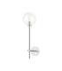 Tivoli Tall Arm Wall Light 1 Light G9 IP44 Polished Chrome/Clear Ribbed Round Glass-4