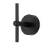 Tivoli Tall Arm Wall Light 1 Light G9 IP44 Satin Black/Smoke Ribbed Round Glass-6