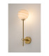Tivoli Tall Arm Wall Light 1 Light G9 IP44 Brass Gold/Brown Round Marble Effect Glass-3