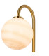 Tivoli Tall Arm Wall Light 1 Light G9 IP44 Brass Gold/Brown Round Marble Effect Glass-5