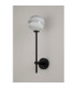 Tivoli Tall Arm Wall Light 1 Light G9 IP44 Satin Black/Grey Round Marble Effect Glass-7