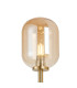 Tivoli Tall Arm Wall Light 1 Light G9 IP44 Brass Gold/Amber Smooth Tubular Glass-5