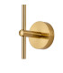 Tivoli Tall Arm Wall Light 1 Light G9 IP44 Brass Gold/Amber Smooth Tubular Glass-6