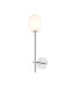 Tivoli Tall Arm Wall Light 1 Light G9 IP44 Polished Chrome/Opal Smooth Tubular Glass-1