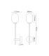 Tivoli Tall Arm Wall Light 1 Light G9 IP44 Polished Chrome/Opal Smooth Tubular Glass-2