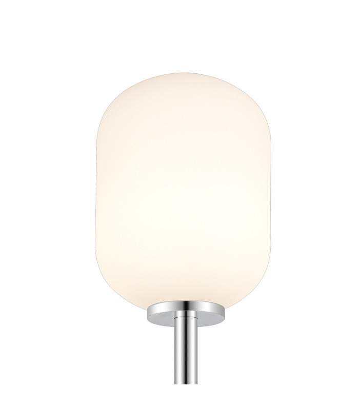 Tivoli Tall Arm Wall Light 1 Light G9 IP44 Polished Chrome/Opal Smooth Tubular Glass-5