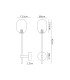 Tivoli Tall Arm Wall Light 1 Light G9 IP44 Satin Black/Smoke Smooth Tubular Glass-2