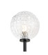 Tivoli Tall Arm Wall Light 1 Light G9 IP44 Satin Black/Clear Cross Pattern Round Glass-5