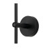 Tivoli Tall Arm Wall Light 1 Light G9 IP44 Satin Black/Clear Cross Pattern Round Glass-6