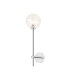 Tivoli Tall Arm Wall Light 1 Light G9 IP44 Polished Chrome/Clear Dune Effect Round Glass-1