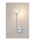 Tivoli Tall Arm Wall Light 1 Light G9 IP44 Polished Chrome/Clear Dune Effect Round Glass-3