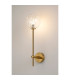 Tivoli Tall Arm Wall Light 1 Light G9 IP44 Brass Gold/Clear Waved Round Glass-3