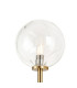 Tivoli Tall Arm Wall Light 1 Light G9 IP44 Brass Gold/Clear Waved Round Glass-6