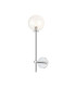 Tivoli Tall Arm Wall Light 1 Light G9 IP44 Polished Chrome/Clear Swirl Round Glass-1