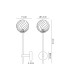 Tivoli Tall Arm Wall Light 1 Light G9 IP44 Polished Chrome/Clear Swirl Round Glass-2