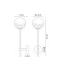Tivoli Tall Arm Wall Light 1 Light G9 IP44 Polished Chrome/White Two-Tone Snow Specks Round Glass-2