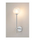 Tivoli Tall Arm Wall Light 1 Light G9 IP44 Polished Chrome/White Two-Tone Snow Specks Round Glass-3