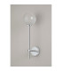 Tivoli Tall Arm Wall Light 1 Light G9 IP44 Polished Chrome/White Two-Tone Snow Specks Round Glass-7